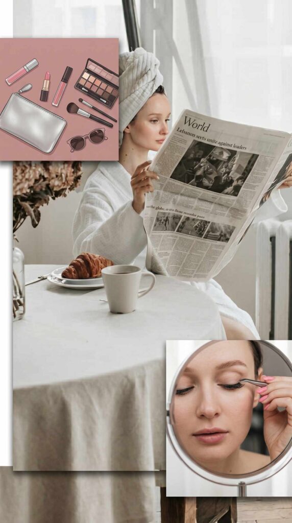 Yuliya, Gründerin des Healthy Girl Club, bei ihrer Beauty-Routine